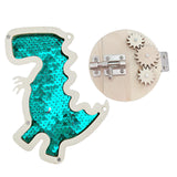 2Pcs Activity Board Accessory Part Gear Latch Busy Board Boys Girls Children Green dinosaur