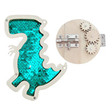 2Pcs Activity Board Accessory Part Gear Latch Busy Board Boys Girls Children Green dinosaur