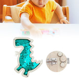 2Pcs Activity Board Accessory Part Gear Latch Busy Board Boys Girls Children Green dinosaur