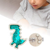 2Pcs Activity Board Accessory Part Gear Latch Busy Board Boys Girls Children Green dinosaur