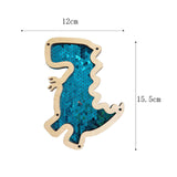 2 Pieces Activity Board Accessory Part Sensory Board Parts Boys Travel dinosaur blue