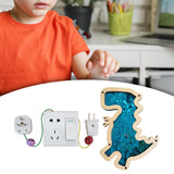 2 Pieces Activity Board Accessory Part Sensory Board Parts Boys Travel dinosaur blue