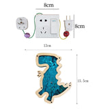 2 Pieces Activity Board Accessory Part Sensory Board Parts Boys Travel dinosaur blue