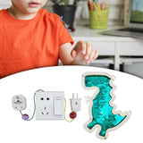 2 Pieces Activity Board Accessory Part Sensory Board Parts Boys Travel green dinosaur