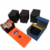 Card Deck Box Sleeved Cards Holder Premium Portable Display Playing Card Box Plaid Black