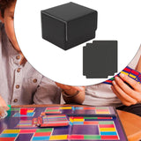 Card Deck Box Sleeved Cards Holder Premium Portable Display Playing Card Box Plaid Black