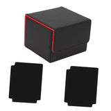 Card Deck Box Sleeved Cards Holder Premium Portable Display Playing Card Box Plaid Black Red