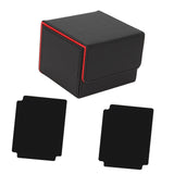 Card Deck Box Sleeved Cards Holder Premium Portable Display Playing Card Box Plaid Black Red