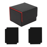 Card Deck Box Sleeved Cards Holder Premium Portable Display Playing Card Box Plaid Black Red