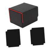 Card Deck Box Sleeved Cards Holder Premium Portable Display Playing Card Box Plaid Black Red