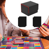 Card Deck Box Sleeved Cards Holder Premium Portable Display Playing Card Box Plaid Black Red