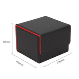 Card Deck Box Sleeved Cards Holder Premium Portable Display Playing Card Box Plaid Black Red