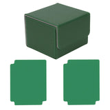 Card Deck Box Sleeved Cards Holder Premium Portable Display Playing Card Box Plaid Green