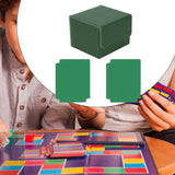 Card Deck Box Sleeved Cards Holder Premium Portable Display Playing Card Box Plaid Green