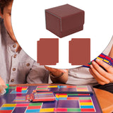 Card Deck Box Sleeved Cards Holder Premium Portable Display Playing Card Box Plaid Coffee