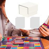 Card Deck Box Sleeved Cards Holder Premium Portable Display Playing Card Box Plaid White