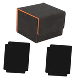 Card Deck Box Sleeved Cards Holder Premium Portable Display Playing Card Box Grid Black Orange