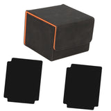 Card Deck Box Sleeved Cards Holder Premium Portable Display Playing Card Box Grid Black Orange