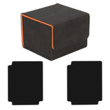 Card Deck Box Sleeved Cards Holder Premium Portable Display Playing Card Box Grid Black Orange