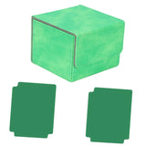 Card Deck Box Sleeved Cards Holder Premium Portable Display Playing Card Box Grid Light Green