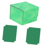 Card Deck Box Sleeved Cards Holder Premium Portable Display Playing Card Box Grid Light Green