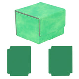 Card Deck Box Sleeved Cards Holder Premium Portable Display Playing Card Box Grid Light Green