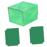 Card Deck Box Sleeved Cards Holder Premium Portable Display Playing Card Box Grid Light Green