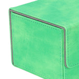 Card Deck Box Sleeved Cards Holder Premium Portable Display Playing Card Box Grid Light Green