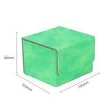 Card Deck Box Sleeved Cards Holder Premium Portable Display Playing Card Box Grid Light Green