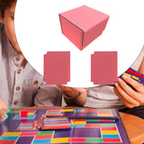 Card Deck Box Sleeved Cards Holder Premium Portable Display Playing Card Box Plaid Pink