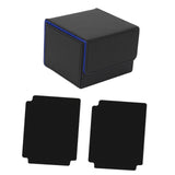 Card Deck Box Sleeved Cards Holder Premium Portable Display Playing Card Box Plaid Black Blue