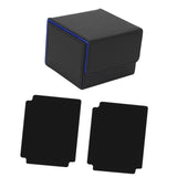 Card Deck Box Sleeved Cards Holder Premium Portable Display Playing Card Box Plaid Black Blue