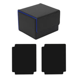 Card Deck Box Sleeved Cards Holder Premium Portable Display Playing Card Box Plaid Black Blue