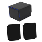 Card Deck Box Sleeved Cards Holder Premium Portable Display Playing Card Box Plaid Black Blue