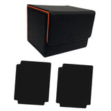 Card Deck Box Sleeved Cards Holder Premium Portable Display Playing Card Box Plaid Black Orange