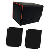 Card Deck Box Sleeved Cards Holder Premium Portable Display Playing Card Box Plaid Black Orange