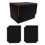 Card Deck Box Sleeved Cards Holder Premium Portable Display Playing Card Box Plaid Black Orange