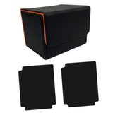 Card Deck Box Sleeved Cards Holder Premium Portable Display Playing Card Box Plaid Black Orange