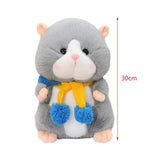 Cartoon Hamster Doll Soft Plush Hamster Stuffed Animal Toy for Children Kids Gray