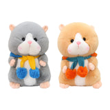 Cartoon Hamster Doll Soft Plush Hamster Stuffed Animal Toy for Children Kids Gray