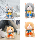 Cartoon Hamster Doll Soft Plush Hamster Stuffed Animal Toy for Children Kids Gray