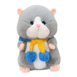 Cartoon Hamster Doll Soft Plush Hamster Stuffed Animal Toy for Children Kids Gray