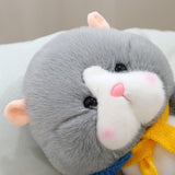 Cartoon Hamster Doll Soft Plush Hamster Stuffed Animal Toy for Children Kids Gray