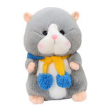 Cartoon Hamster Doll Soft Plush Hamster Stuffed Animal Toy for Children Kids Gray