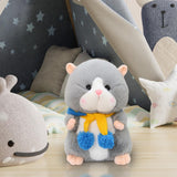 Cartoon Hamster Doll Soft Plush Hamster Stuffed Animal Toy for Children Kids Gray