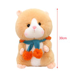 Cartoon Hamster Doll Soft Plush Hamster Stuffed Animal Toy for Children Kids Brown