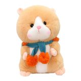 Cartoon Hamster Doll Soft Plush Hamster Stuffed Animal Toy for Children Kids Brown