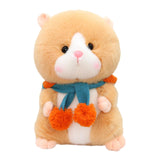 Cartoon Hamster Doll Soft Plush Hamster Stuffed Animal Toy for Children Kids Brown