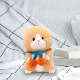 Cartoon Hamster Doll Soft Plush Hamster Stuffed Animal Toy for Children Kids Brown