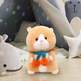 Cartoon Hamster Doll Soft Plush Hamster Stuffed Animal Toy for Children Kids Brown